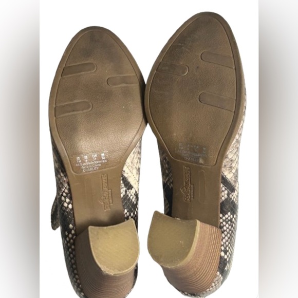 Fergalicious Faux Snakeskin Print Ankle Booties, Size 7 - Picture 8 of 8